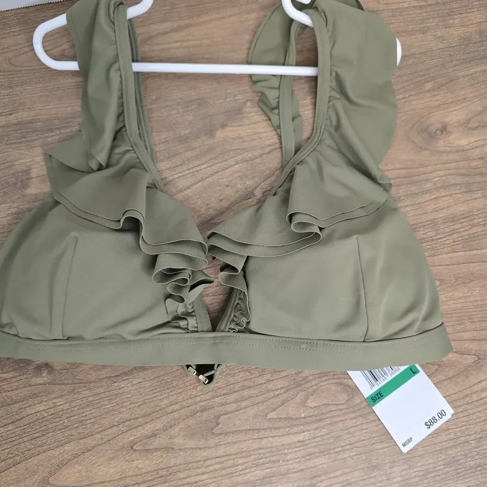 Michael Kors Safari Green bikini set NWT size Large